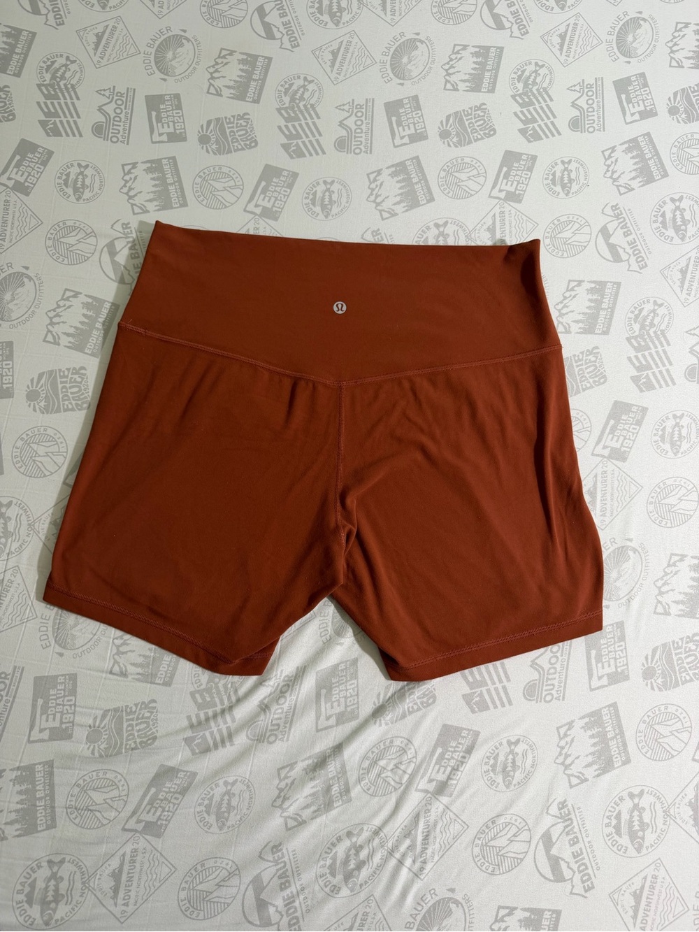 Lululemon High-Rise Align Shorts Burnt Orange 14 Yoga Pilates Workout Exercise
